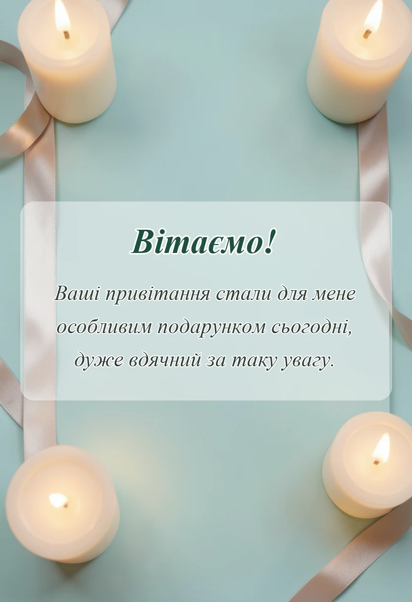 святкова картинка: листівки дякую за привітання