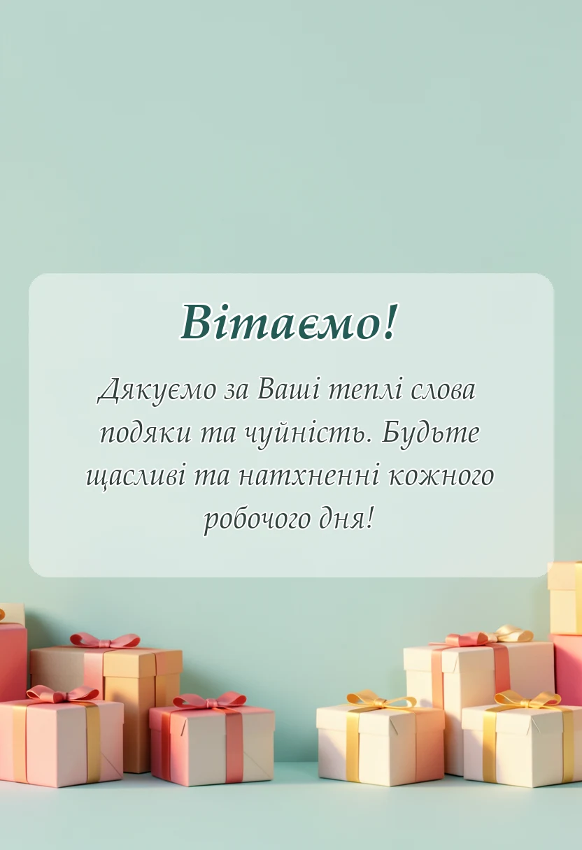 листівка з побажанням - привітання з днем вихователя