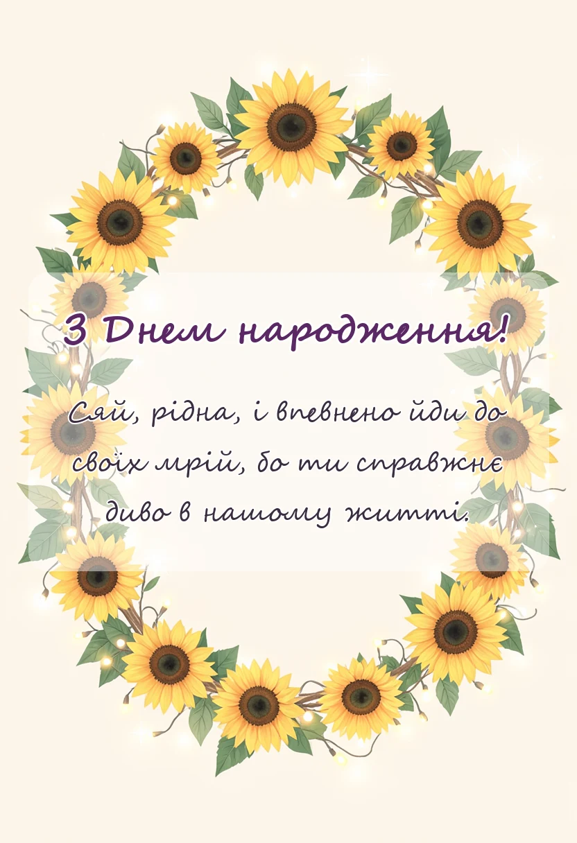 унікальна листівка - привітання з днем донечки картинки підписи побажання