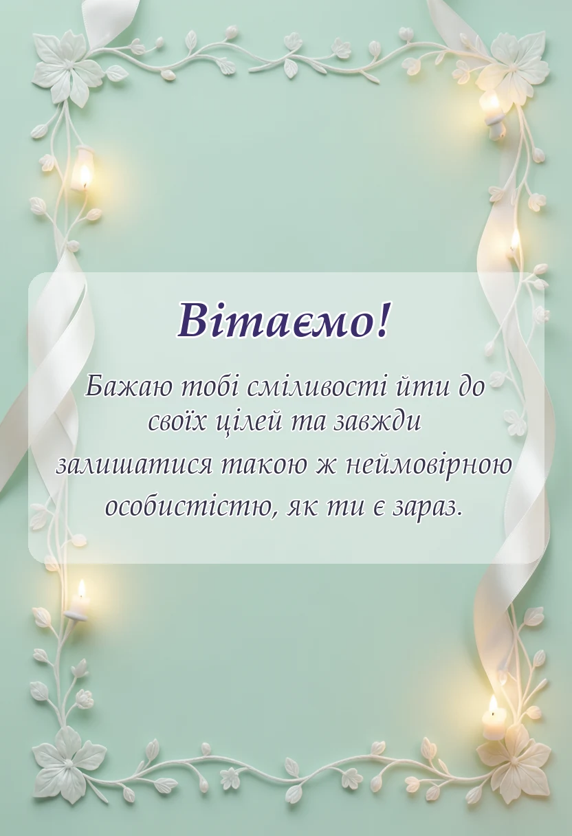 святкова картинка: привітання з днем народження 14 років дівчинці