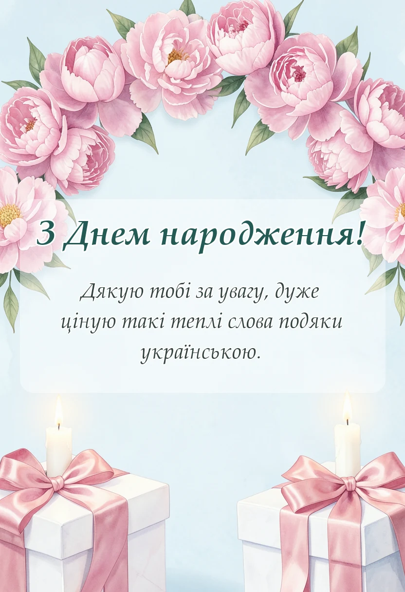 вітальна листівка - дякую картинки українською