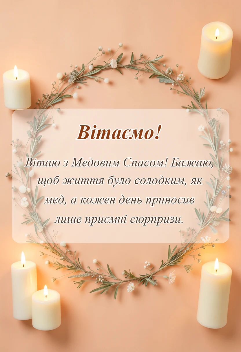 святкова картинка: привітання з медовим спасом листівки картинки