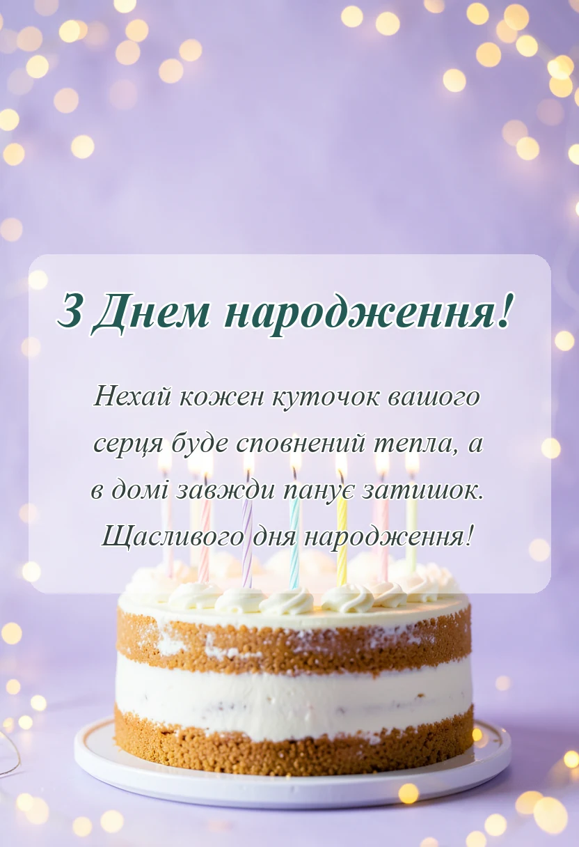 унікальна листівка - дуже гарні привітання з днем народження