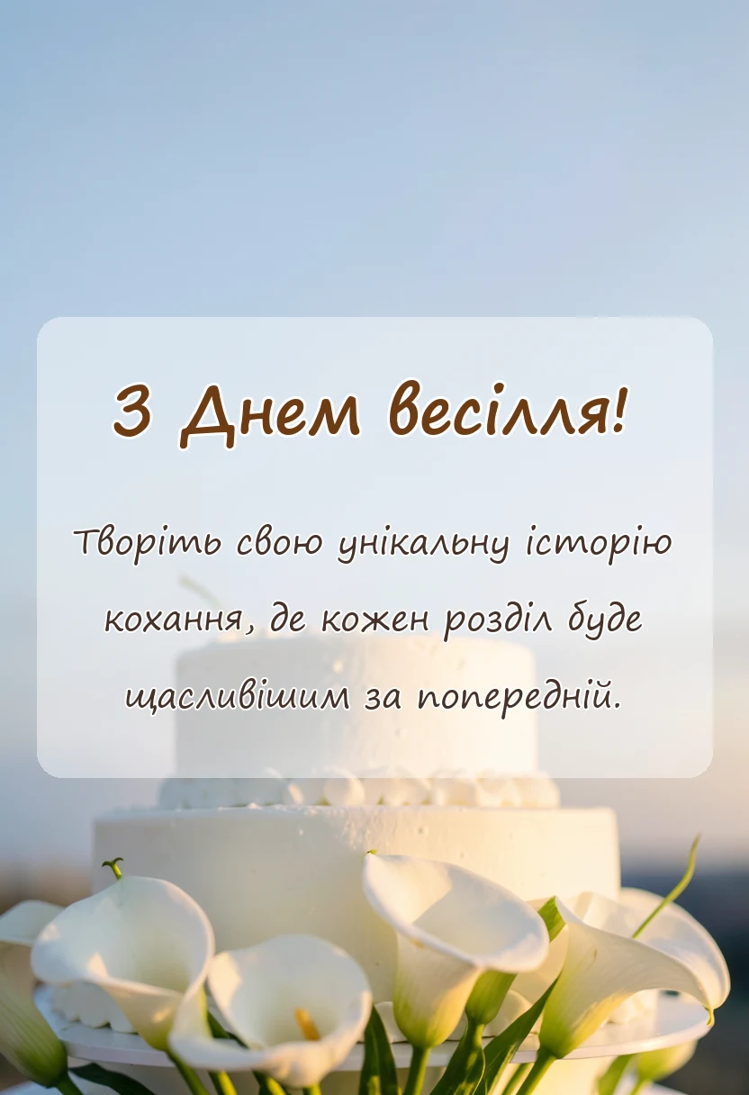 вітальна листівка - побажання на весіллі