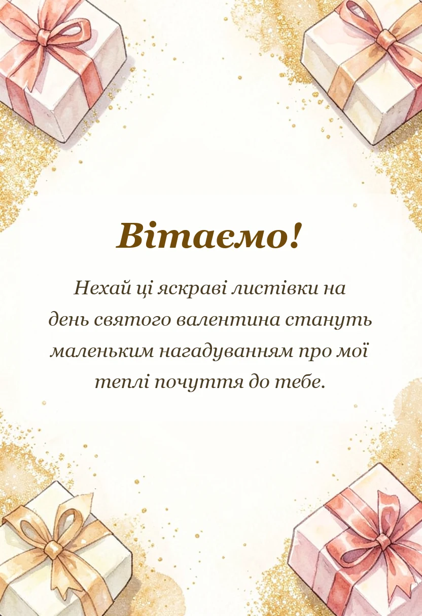 унікальна листівка - привітання з днем святого валентина картинки