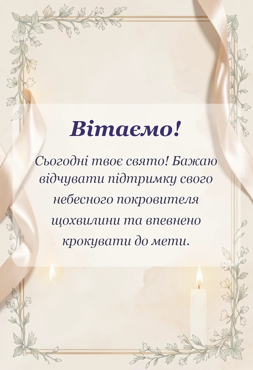красива листівка: привітання з іменинником