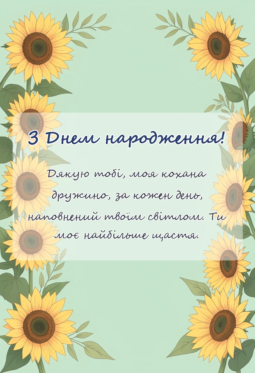 листівка з побажанням - що написати коханій дружині