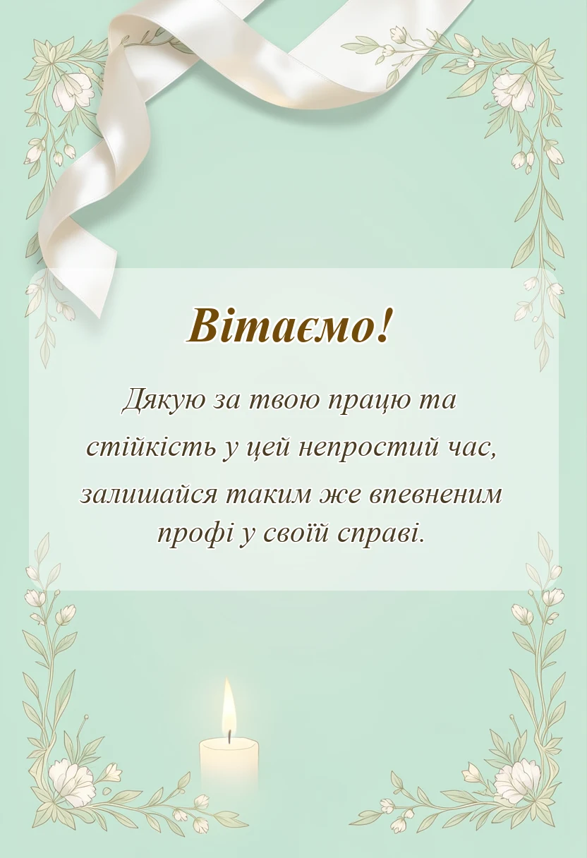 красива листівка: привітання з професійним святом під час війни своїми словами