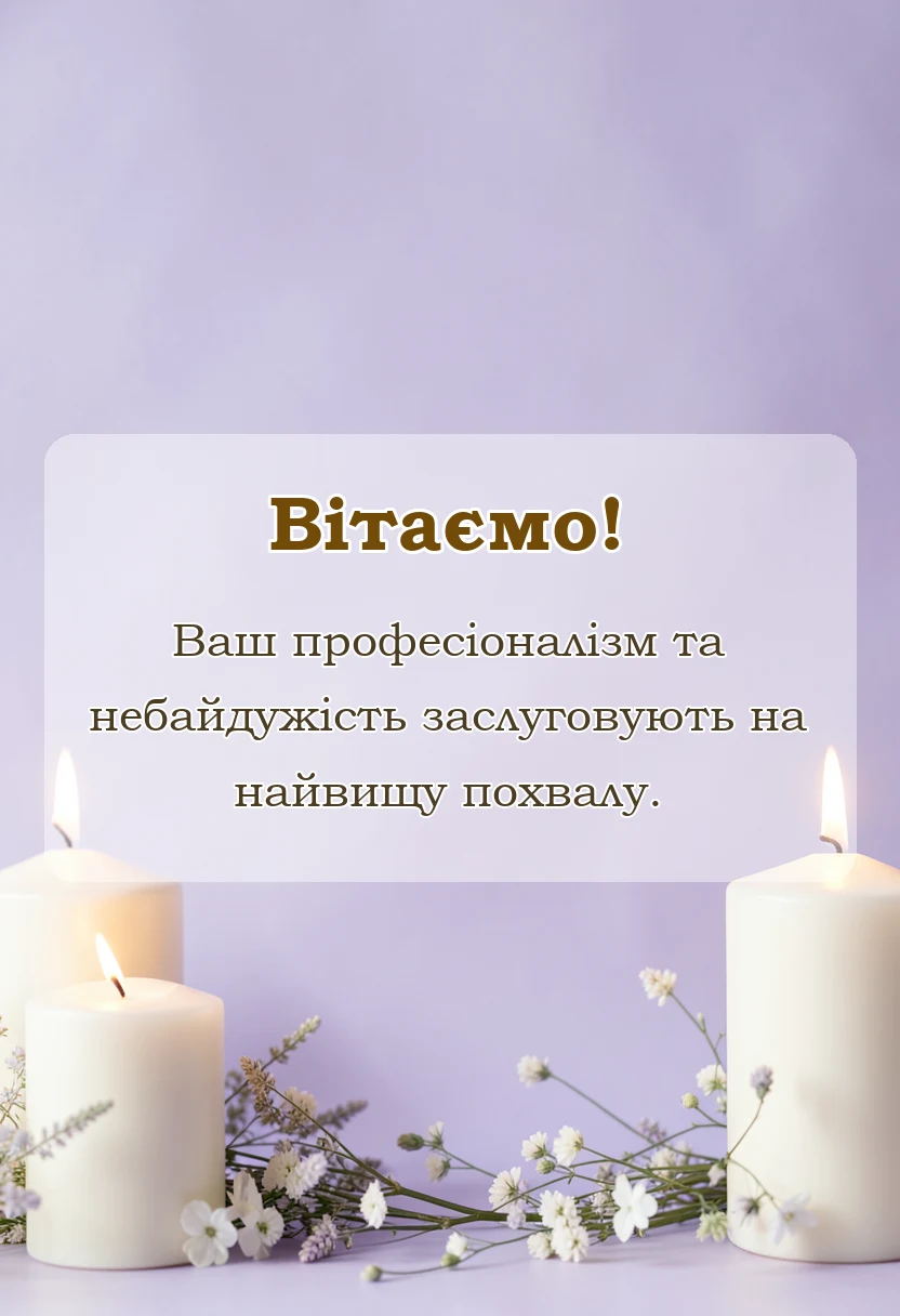 святкова картинка: слова подяки медсестрі