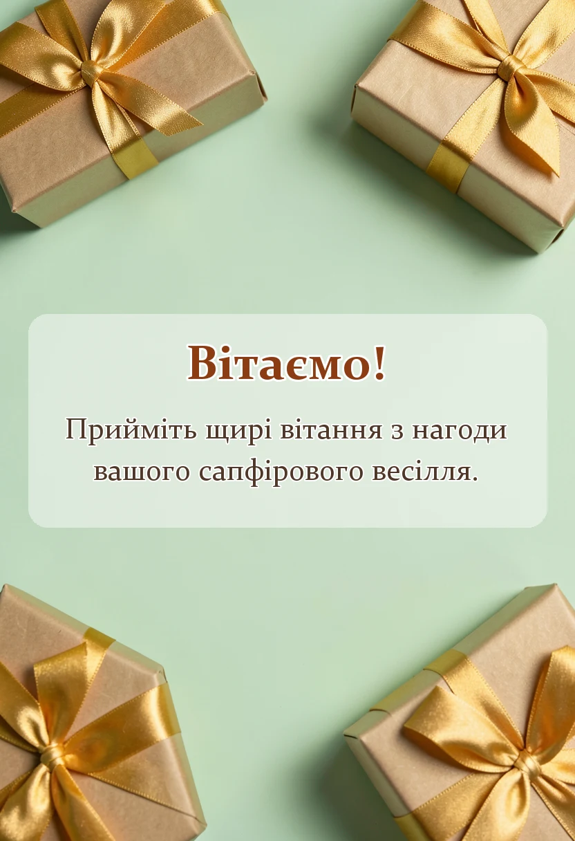 вітальна листівка - картинки з річницею весілля 45 років