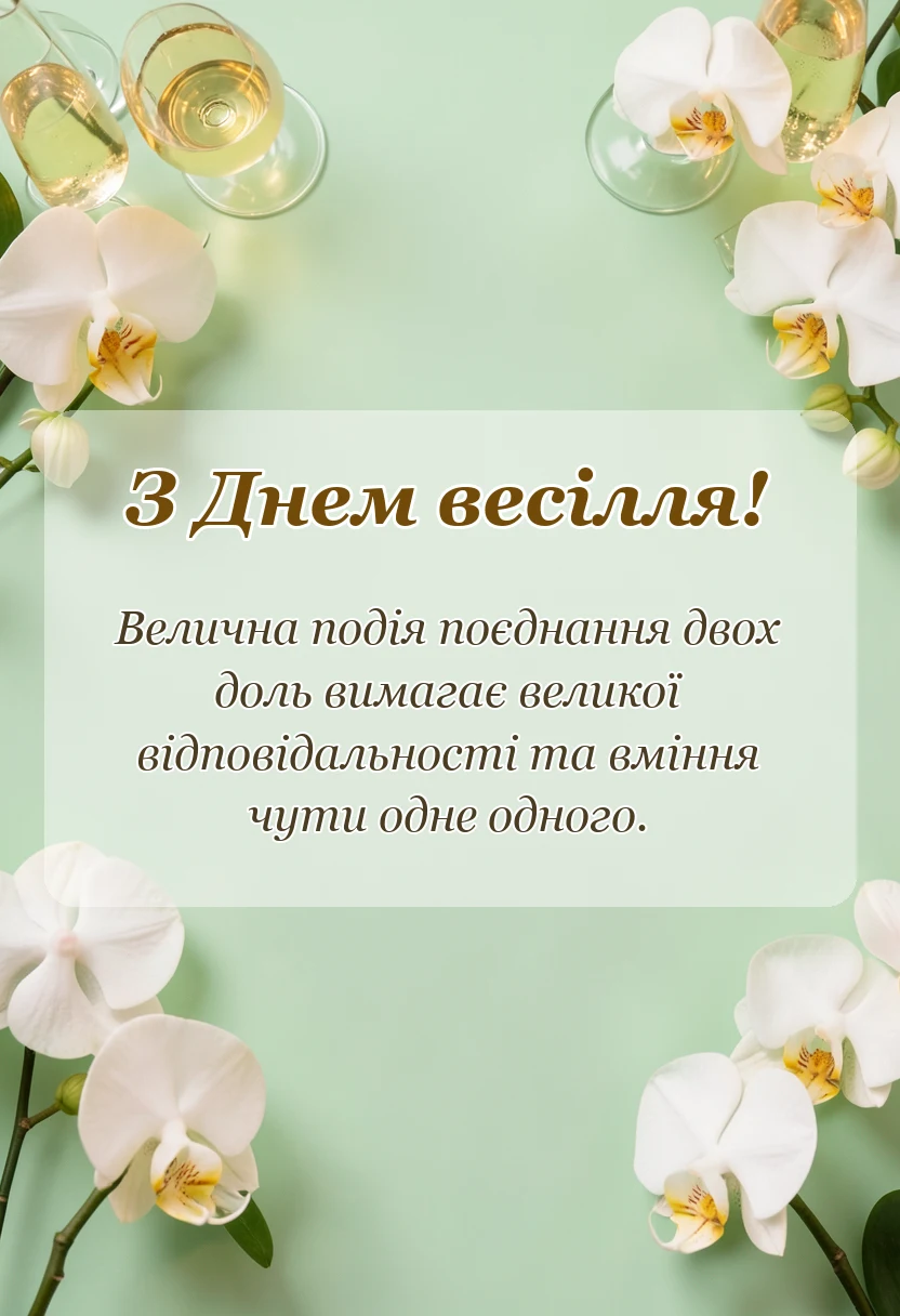 святкова картинка: привітання батьків на весіллі сина