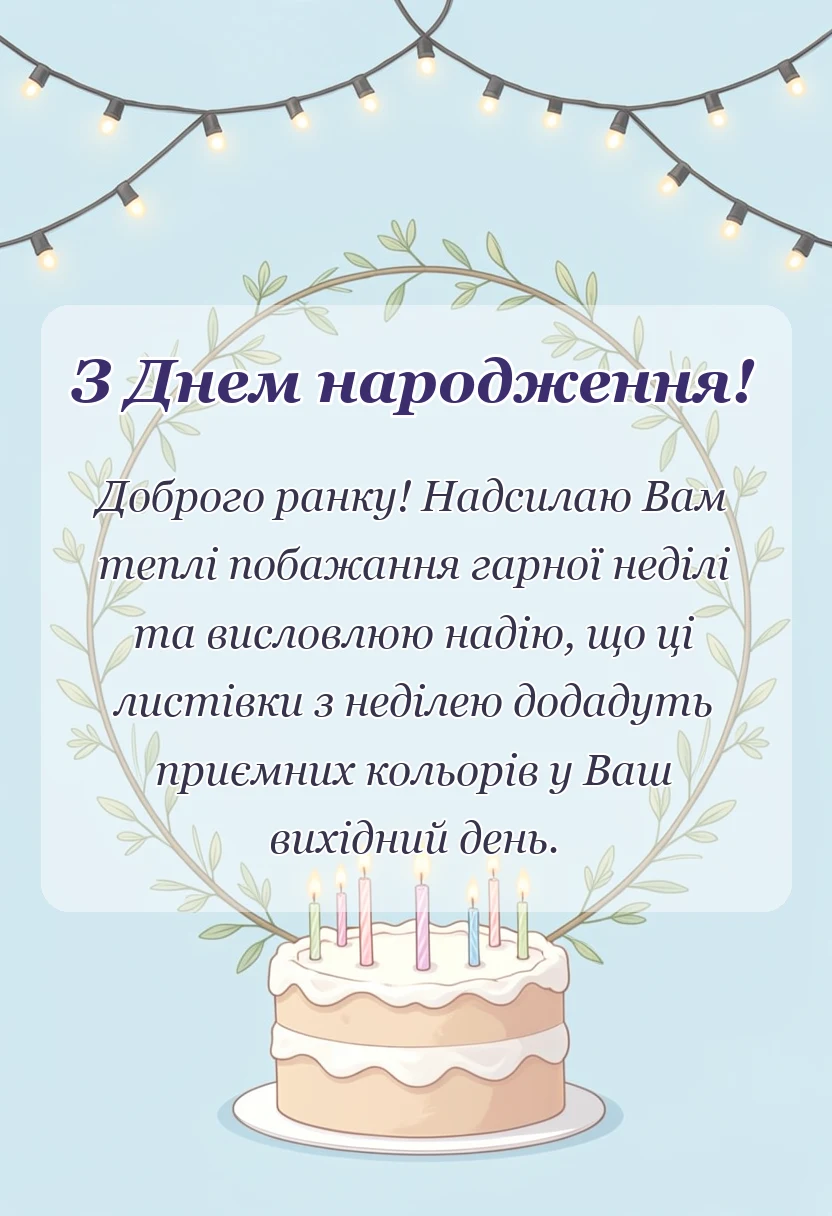 листівка з побажанням - доброго ранку гарної неділі картинки