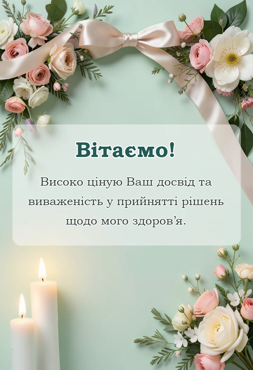 унікальна листівка - подяка лікарю гінекологу своїми словами