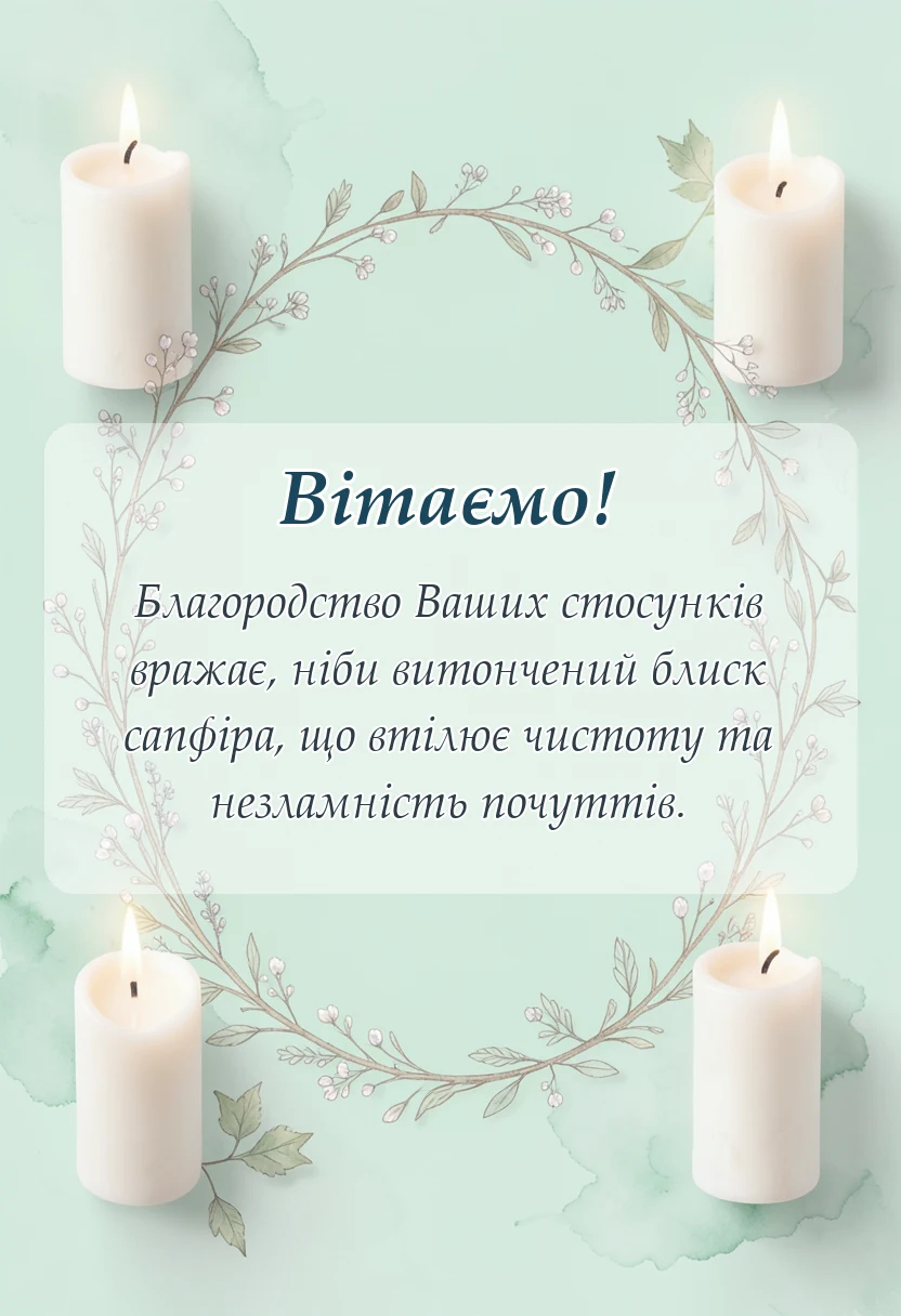 красива листівка: картинки з 45 роками весілля