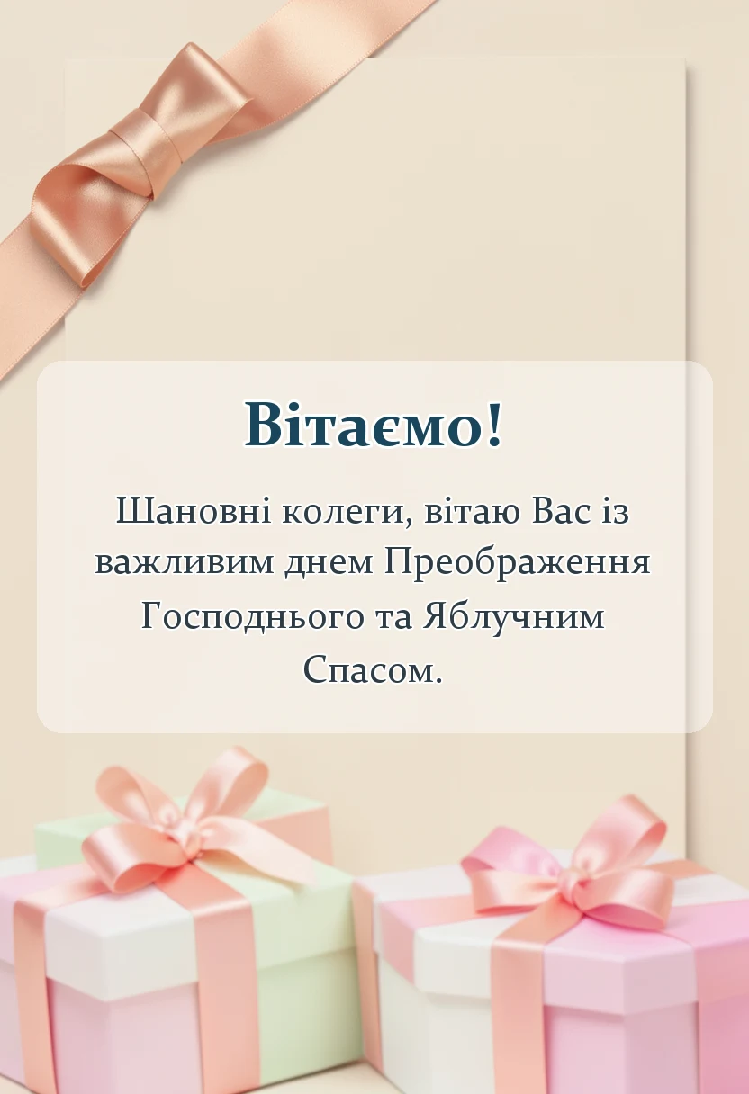 листівка з побажанням - листівка яблучний спас