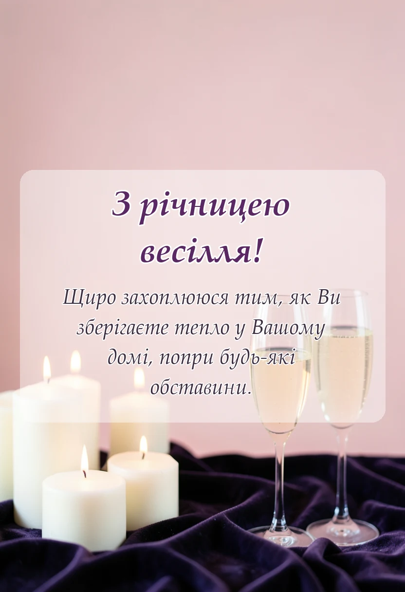 красива листівка: привітання з річницею весілля своїми словами від мами