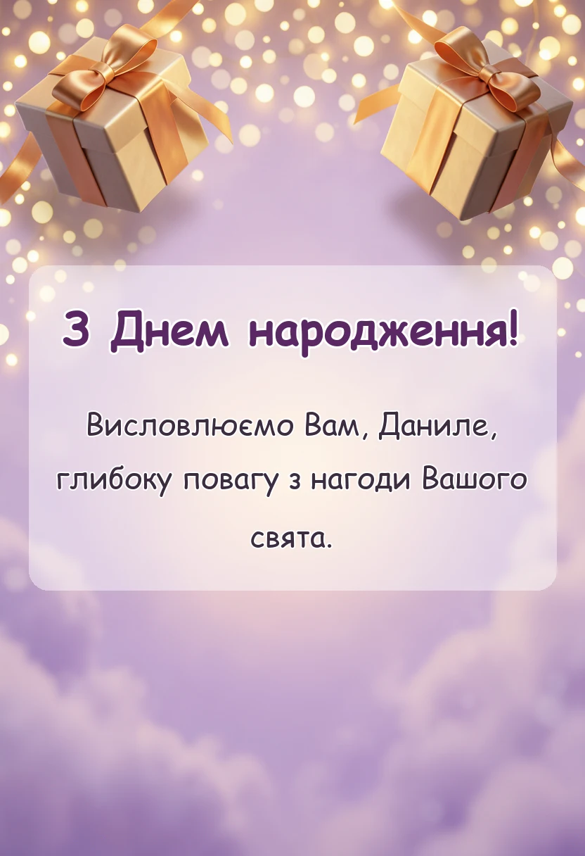 вітальна листівка - картинки з днем народження данилу