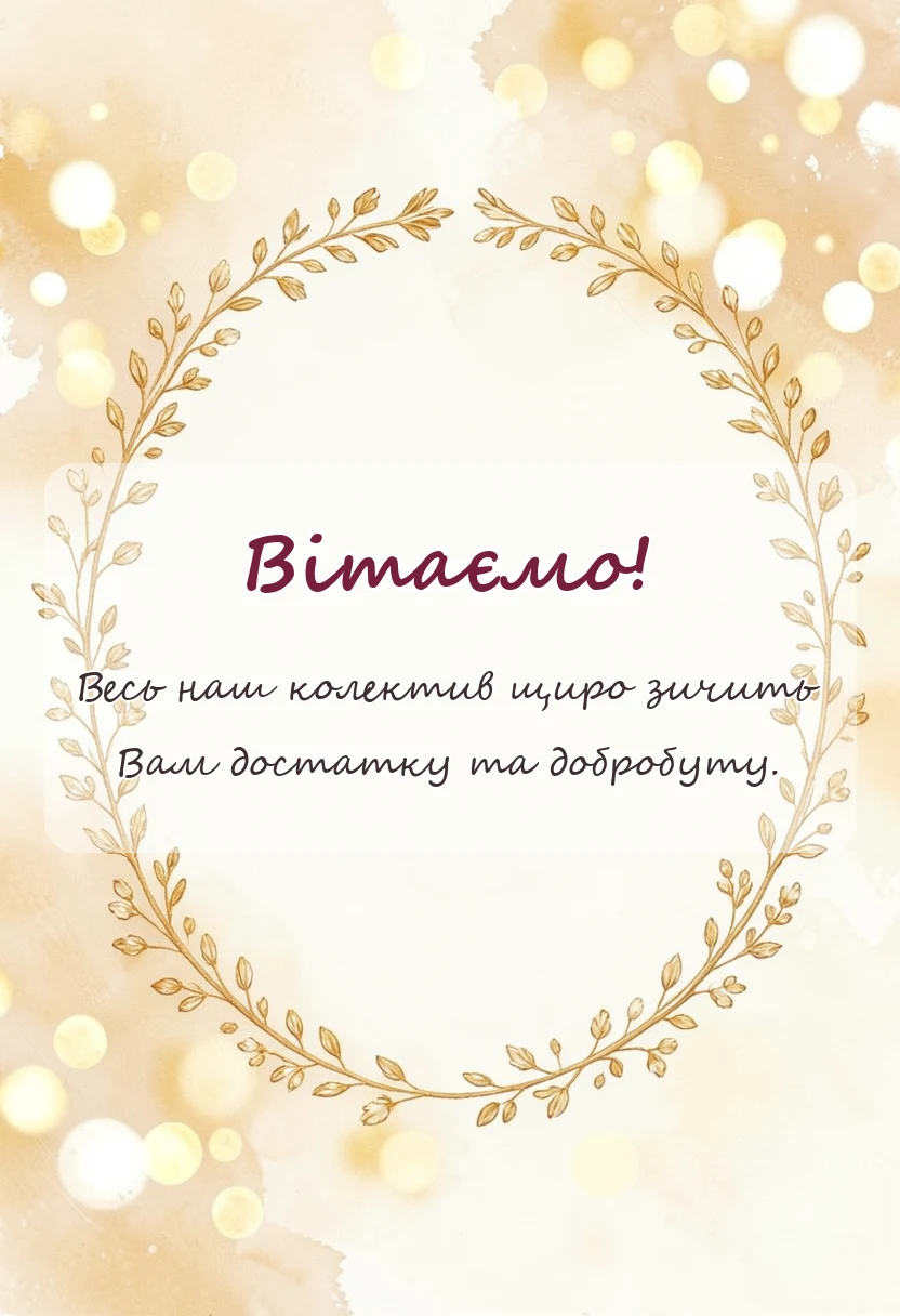 вітальна листівка - привітання з різдвом христовим