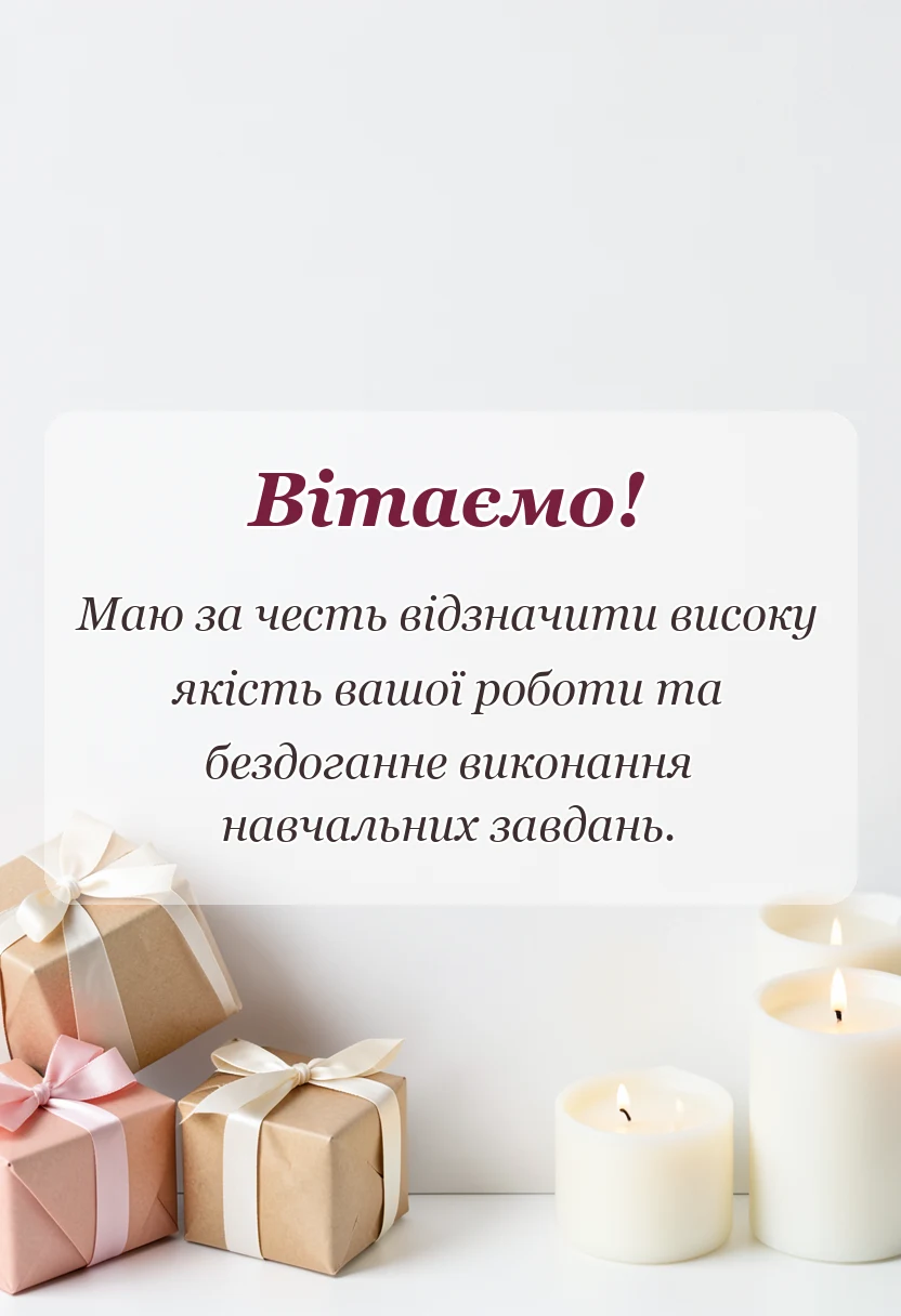 святкова картинка: подяка учням