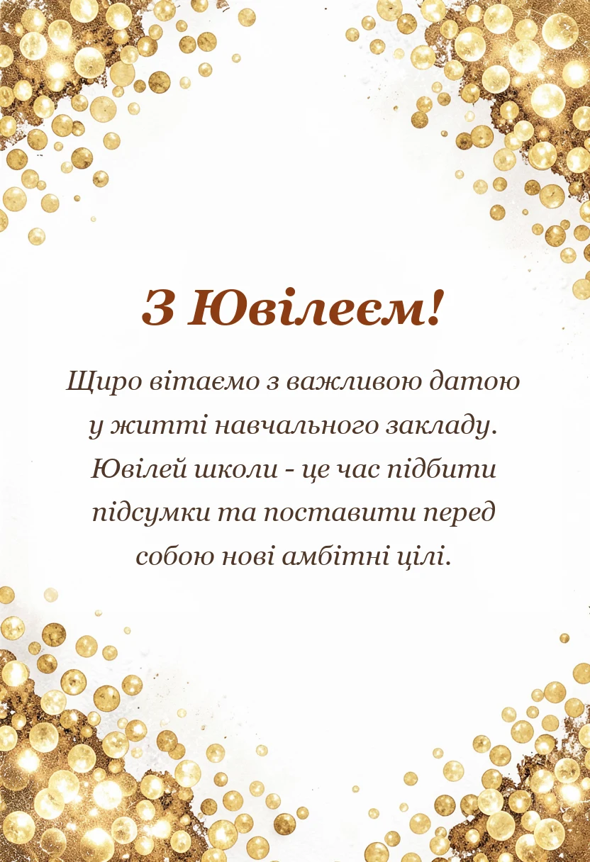 унікальна листівка - привітання з ювілеєм закінчення школи