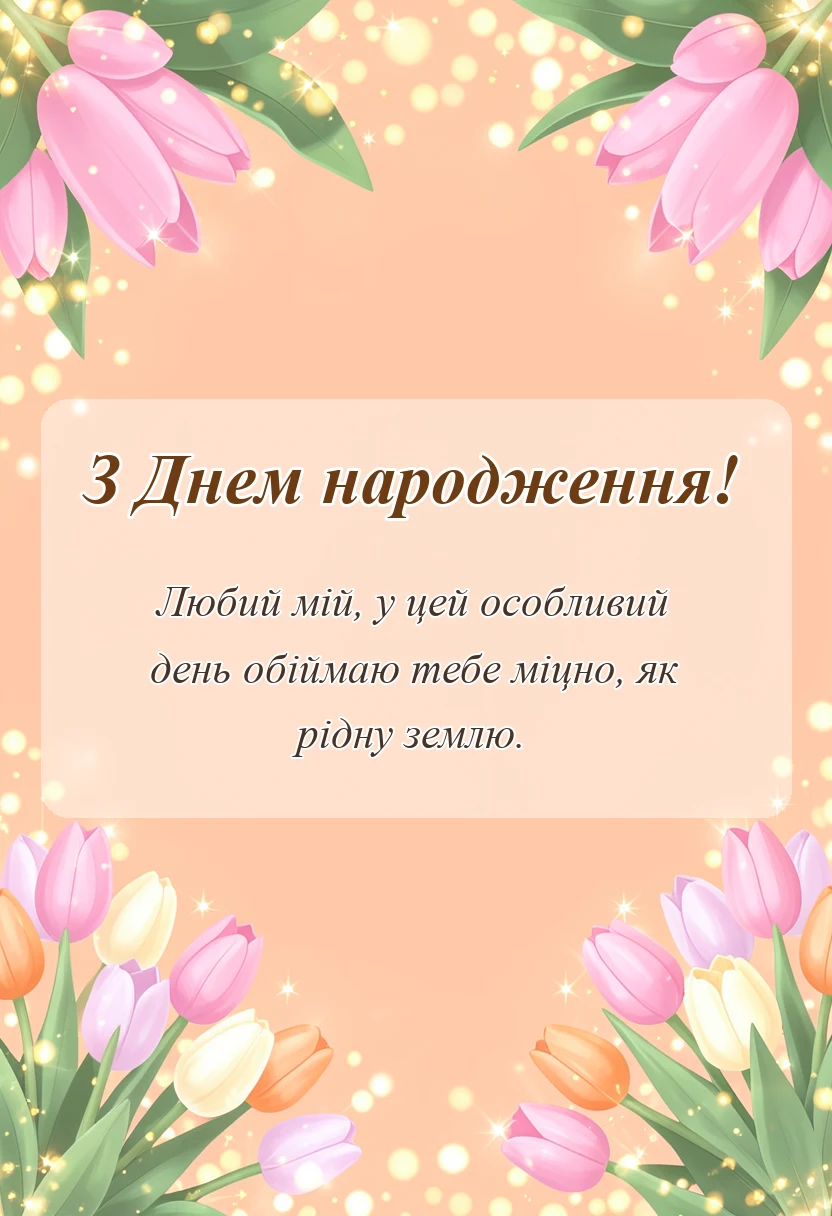 унікальна листівка - патріотичні привітання з днем народження своїми словами