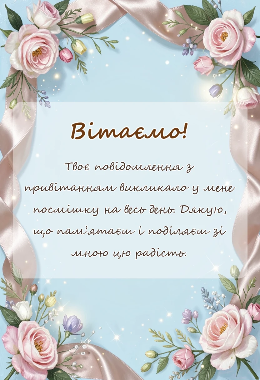 унікальна листівка - листівки дякую за привітання