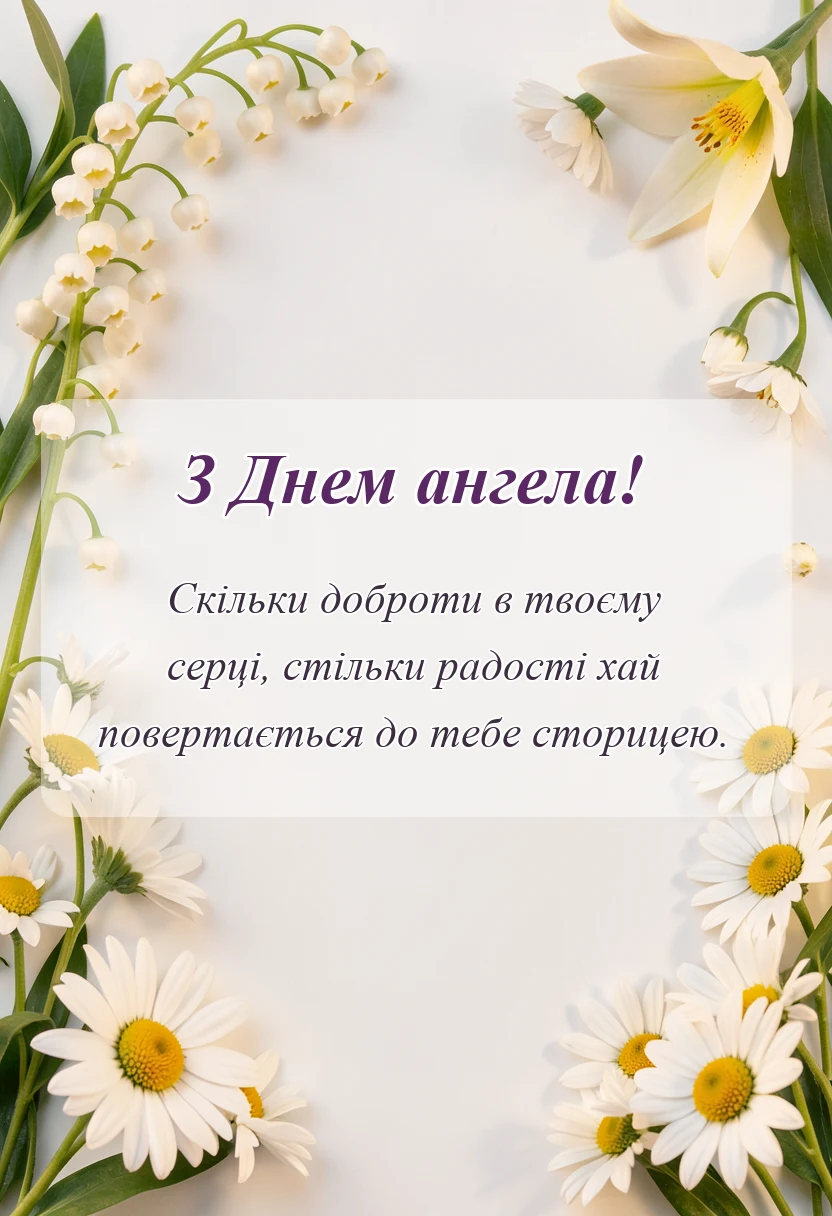 листівка з побажанням - картинки з днем ангела своїми словами