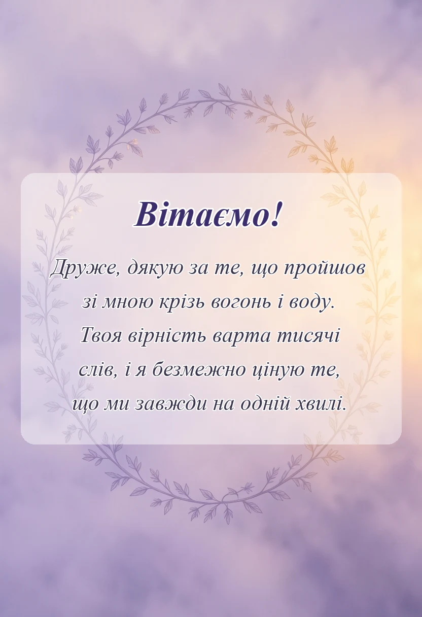 листівка з побажанням - слова подяки