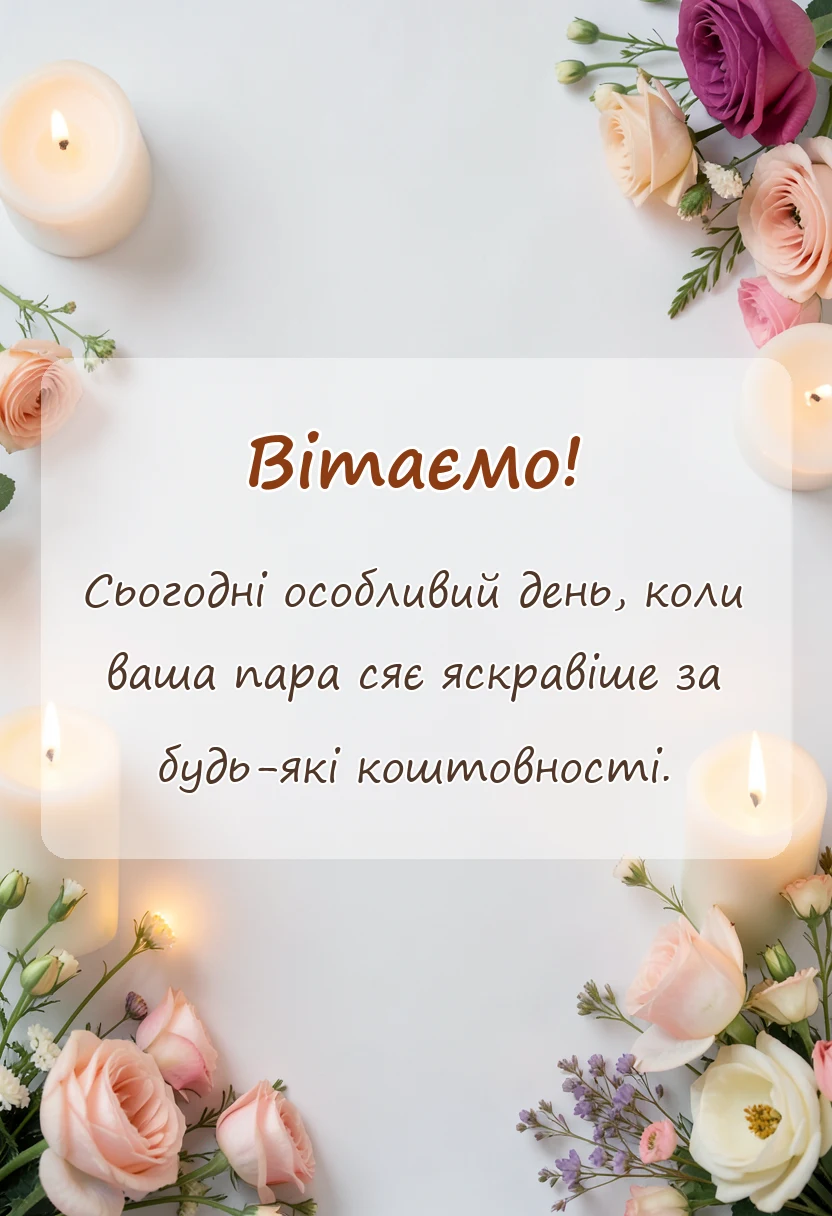 унікальна листівка - вітання з 45 річницею весілля проза