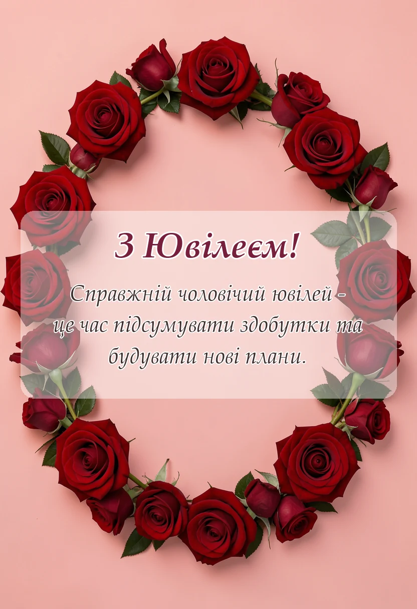 вітальна листівка - привітання з ювілеєм дядькові