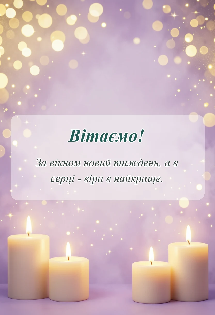 унікальна листівка - гарного понеділка побажання