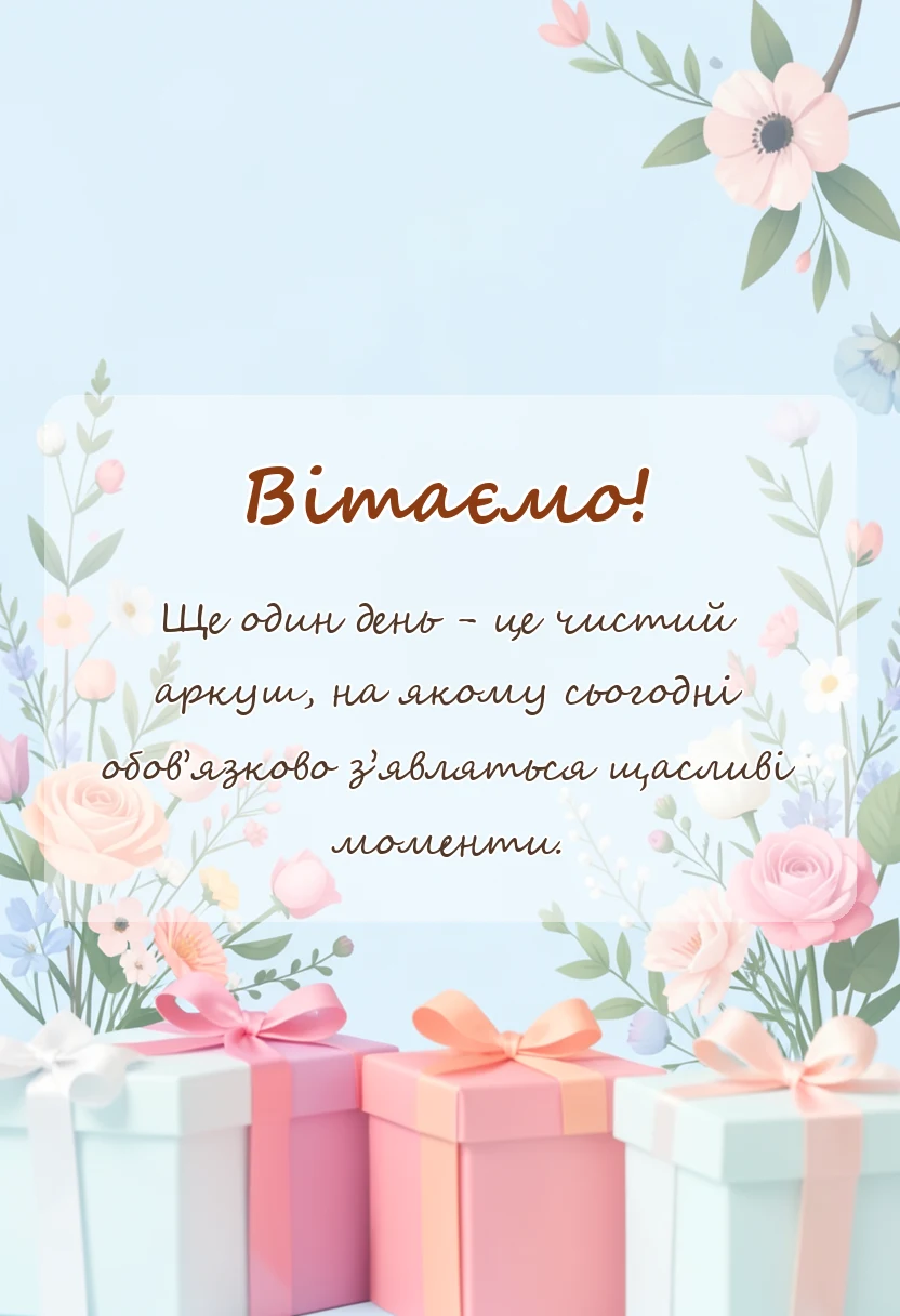 унікальна листівка - привітання доброго ранку кава і квіти