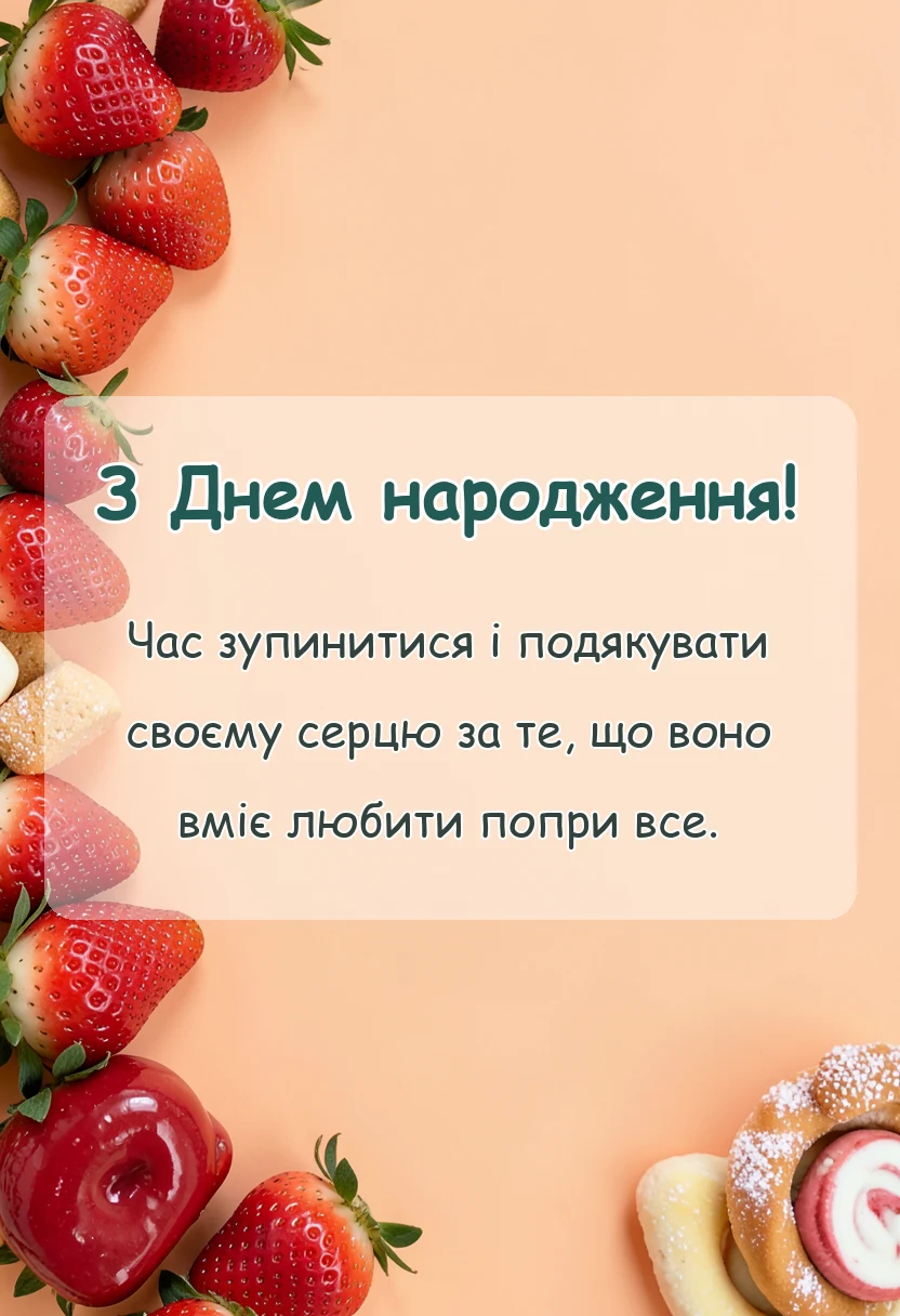 святкова картинка: привітання з днем народженням себе