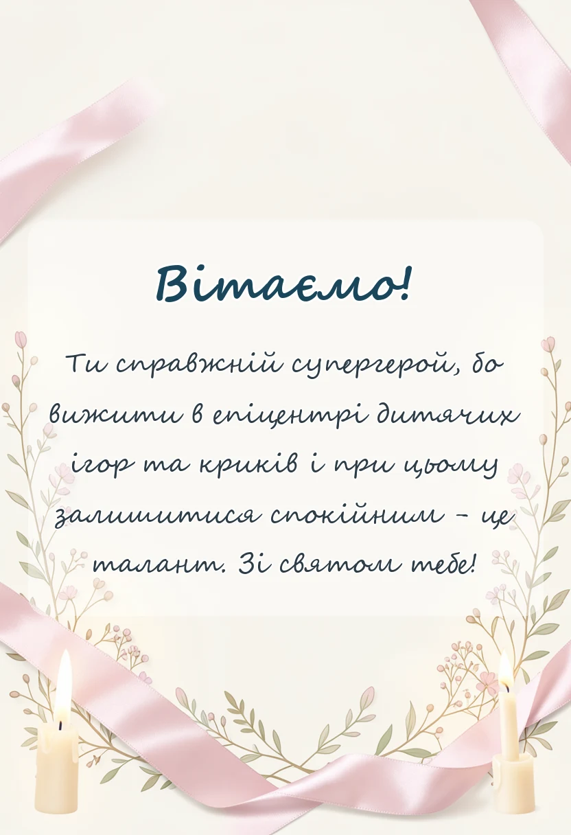 красива листівка: привітання з днем вихователя