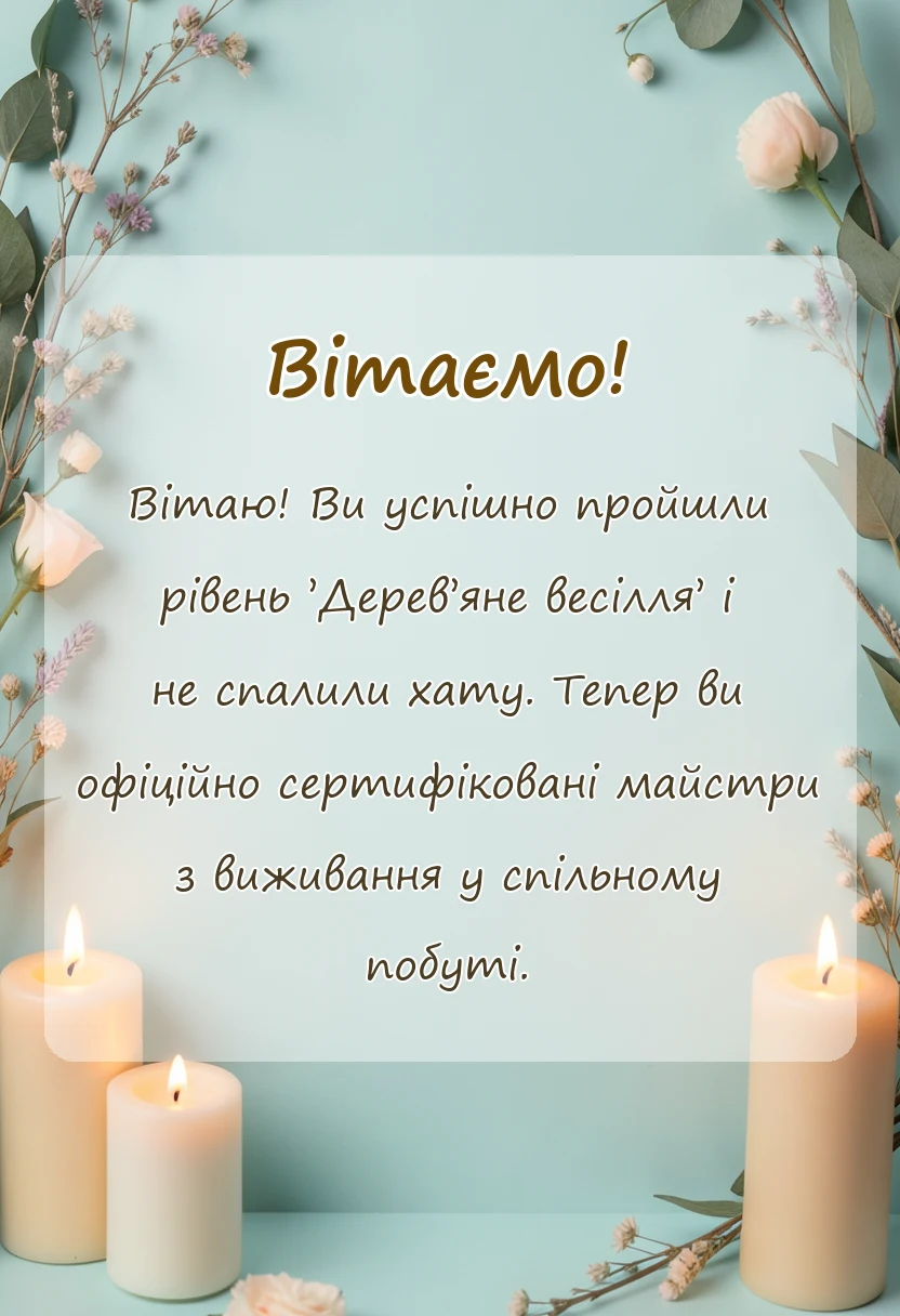 вітальна листівка - картинки з дерев'яним весіллям