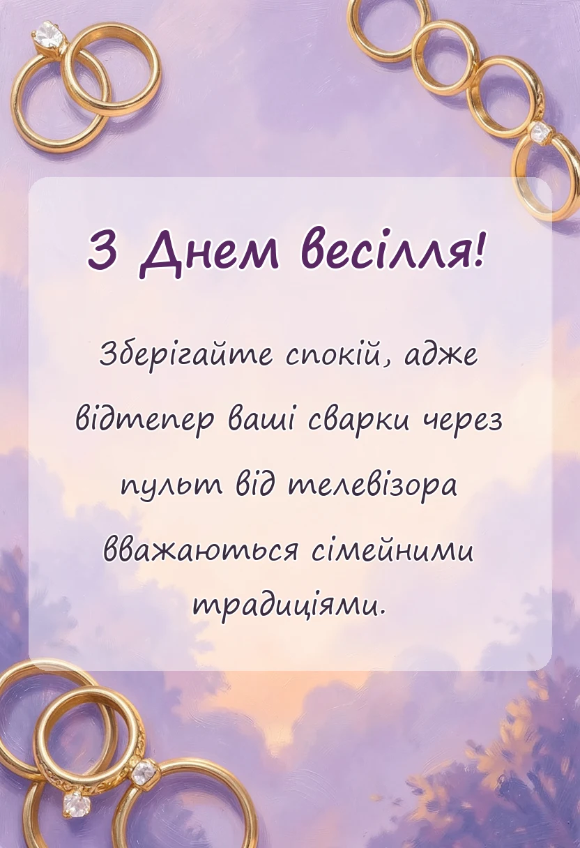 вітальна листівка - побажання на весіллі