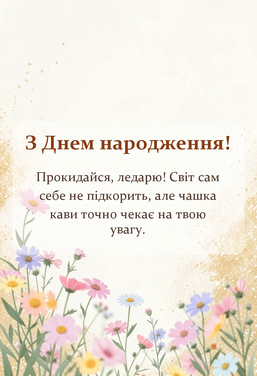 вітальна листівка - привітання доброго ранку гарного початку тижня