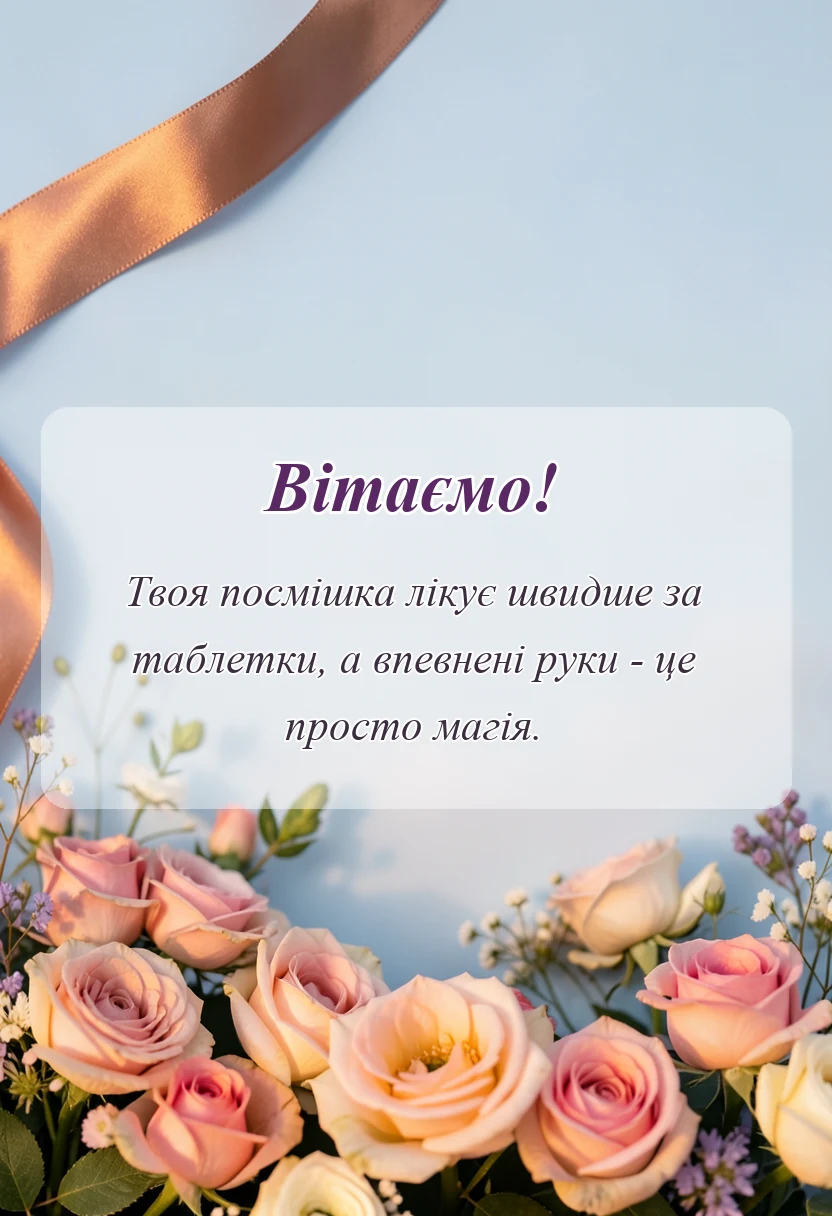 унікальна листівка - слова подяки медсестрі