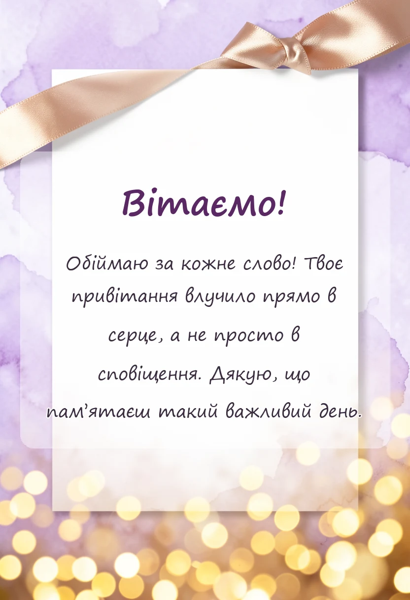 листівка з побажанням - листівки дякую за привітання