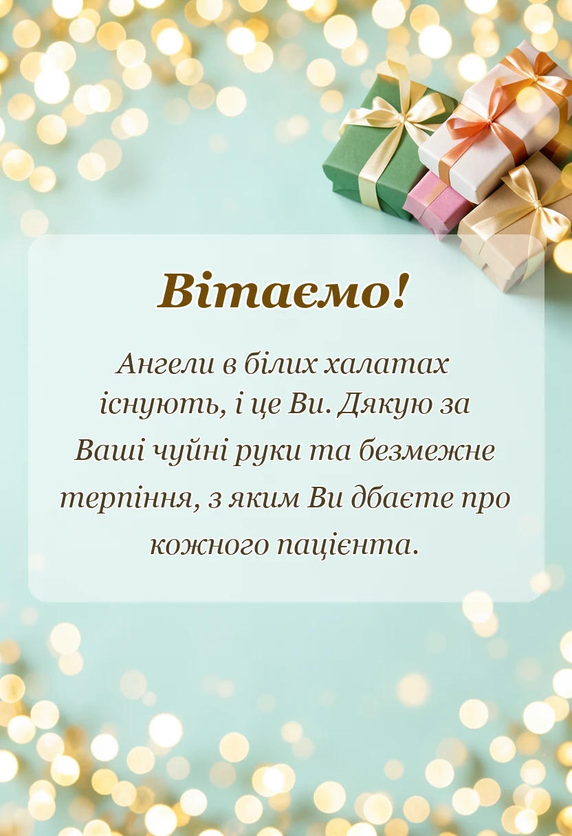 унікальна листівка - подяка медсестрі своїми словами