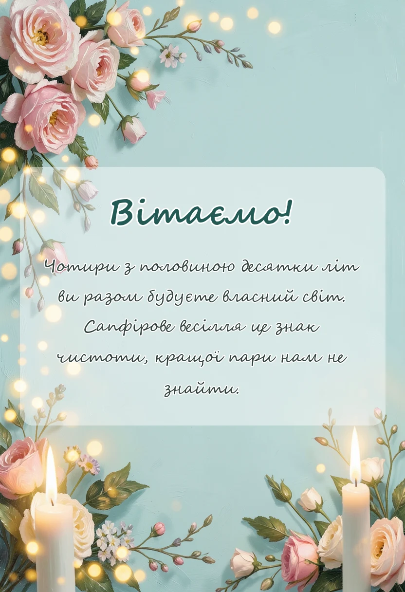 унікальна листівка - картинки з річницею весілля 45 років