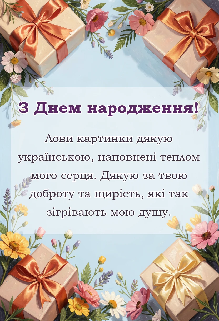 красива листівка: дякую картинки українською