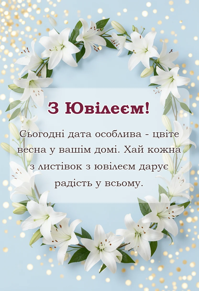 листівка з побажанням - гарні картинки з ювілеєм