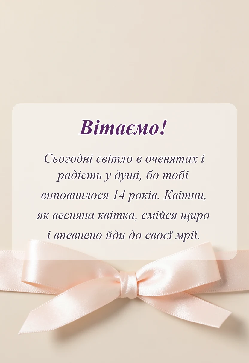 листівка з побажанням - картинки з днем народження 14 років