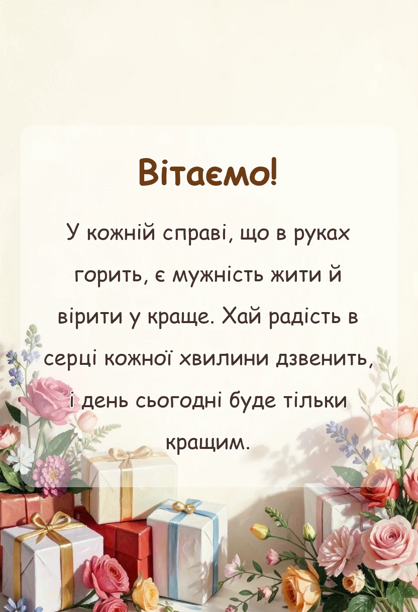 красива листівка: привітання з професійним святом під час війни своїми словами