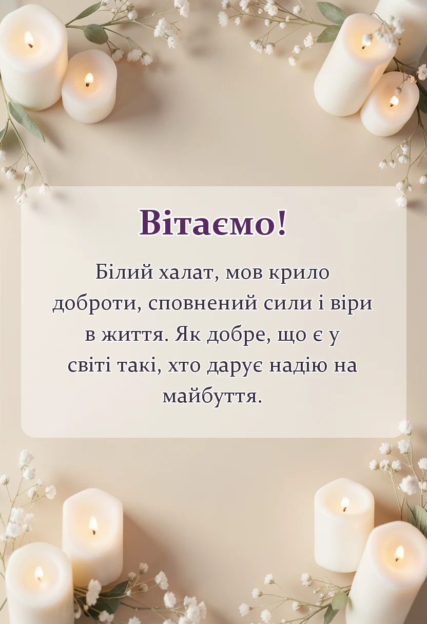 святкова картинка: слова подяки медсестрі
