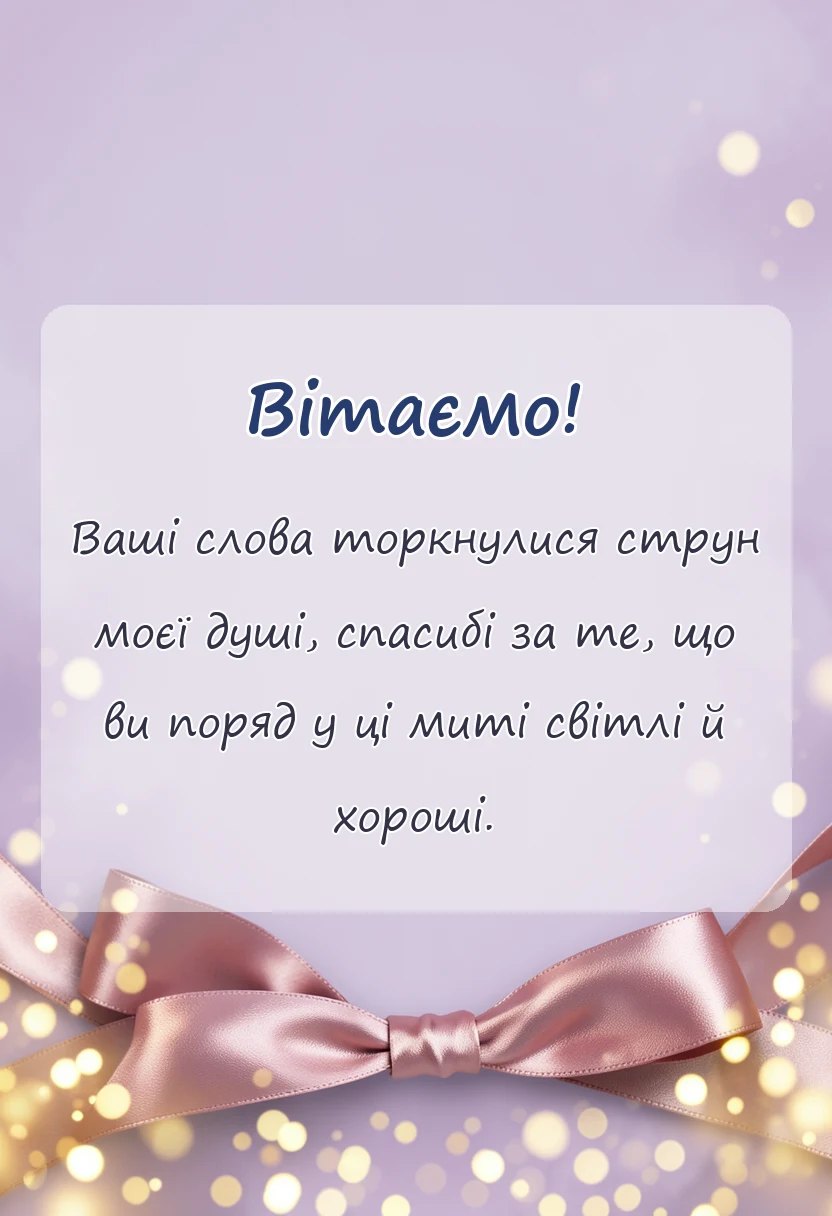святкова картинка: листівки дякую за привітання