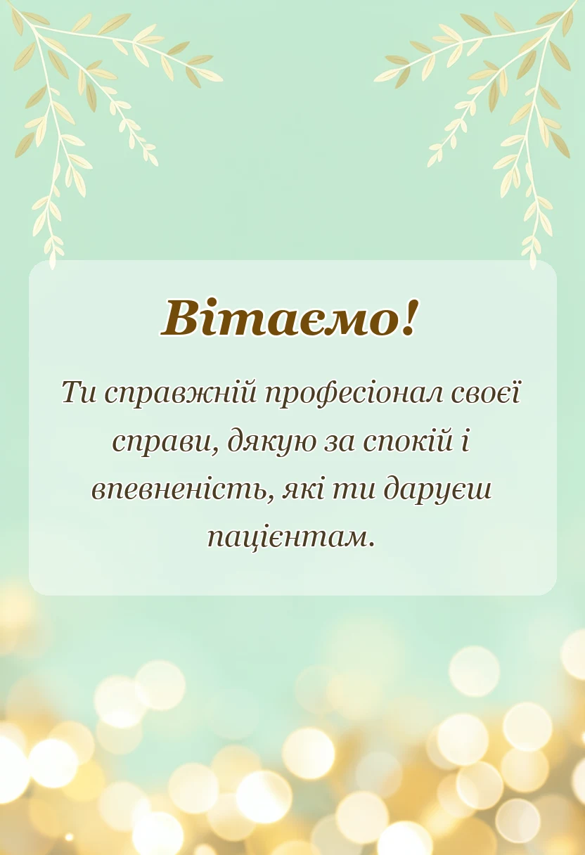 красива листівка: слова подяки медсестрі