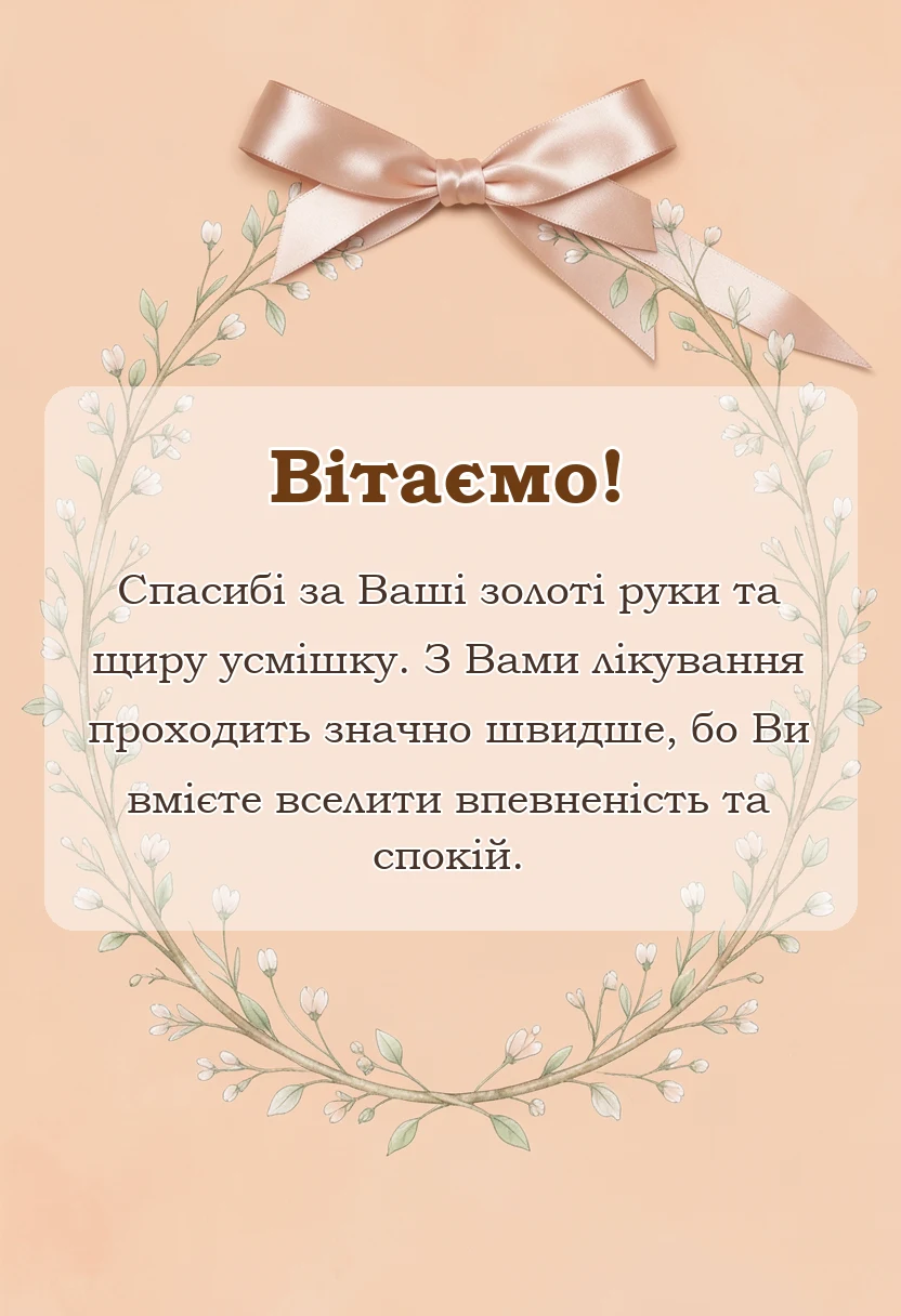 унікальна листівка - подяка медсестрі своїми словами