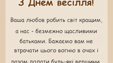 унікальна листівка - привітання батьків на весіллі сина
